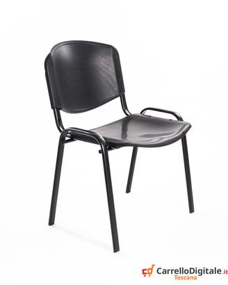 Sedia sala attesa Impilabile in Plastica NERO