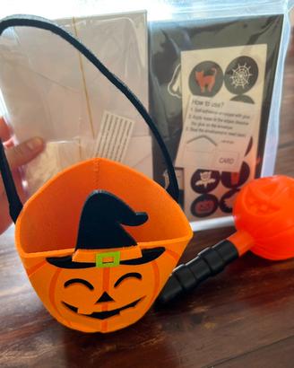 Biglietti auguri Halloween +portacaramelle e sonag