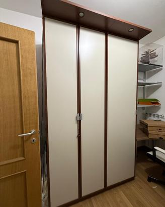 Armadio 3 ante legno con cassettiera