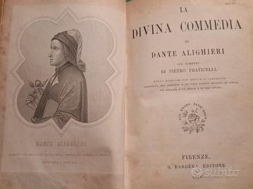 RARA edizione Fiorentina LA DIVINA COMMEDIA 1879