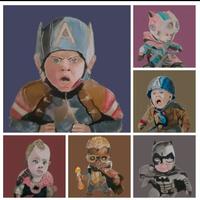 dipinti a mano Super Eroi Baby 