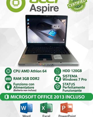 Acer Aspire 5104 WLMI - PRONTO ALL'USO!