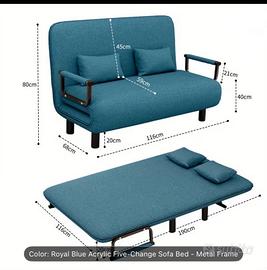 Divano Letto 5-in-1 Convertibile – Come Nuovo!