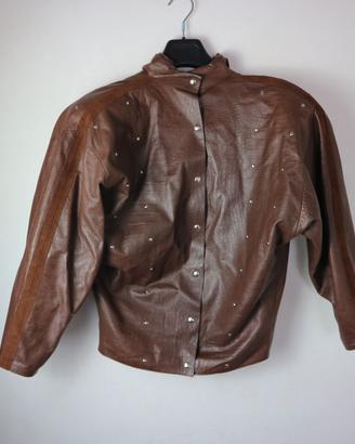 COMPLETO DONNA PELLE ANNI 70/80 TG 40 42 USATO GIA
