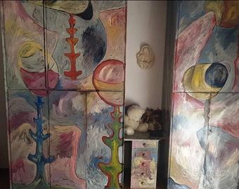 Armadio dipinto a mano