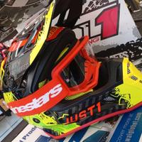 casco da cross e mascherina alpinestars taglia L 