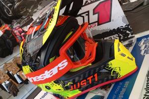 casco da cross e mascherina alpinestars taglia L 