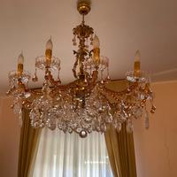 💎 Lampadari vintage in ottone e cristallo 60/70’