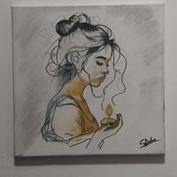 Quadro Originale "Luce nel Buio" - Acrilico e Mati