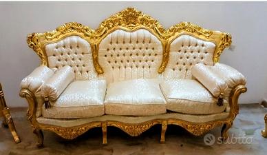 Divano Damascato foglia oro