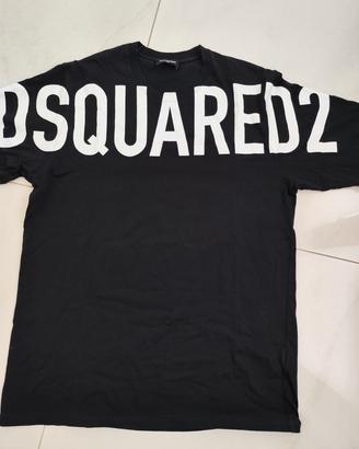 maglia mezza manica Dsquareds nera  originale 