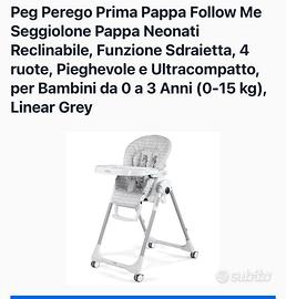 Seggiolone prima pappa