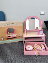 Toeletta gioco in legno bambina nuovo