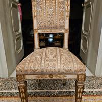 Coppia, sedia e poltroncina  fine 700