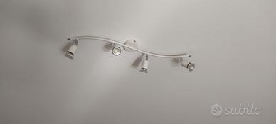 2 Faretti IKEA KRUSNATE 4 luci con lampadine LED