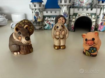 3 pezzi THUN Lupo, pastore con agnello, maialino
