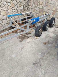 Carrello porta barca da cantiere