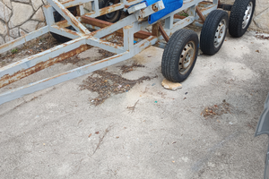 Carrello porta barca da cantiere