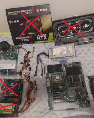 lotto grande di hardware informatica