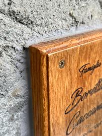 Numero civico in legno personalizzabile, placca