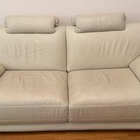 Divano in pelle bianco modello Atlantic