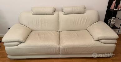 Divano in pelle bianco modello Atlantic