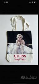 Borsa Guess Marilyn Monroe cotone bianco-nero