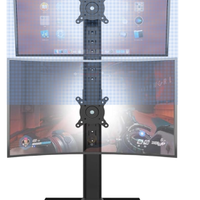 Braccio doppio monitor verticale