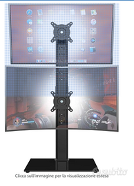 Braccio doppio monitor verticale
