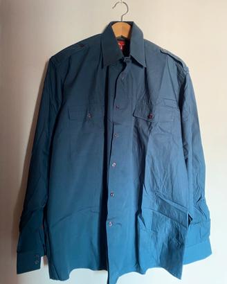 Payper Camicia uomo blu petrolio maniche lunghe XL