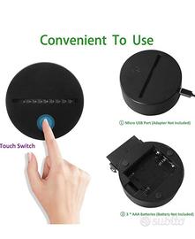 Lampada da tavolo a Led 3D