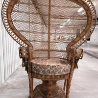 POLTRONA VIMINI DA SET CINEMATOGRAFICO