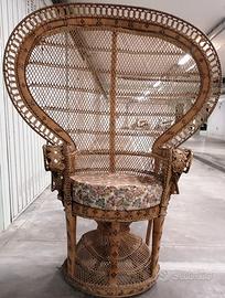 POLTRONA VIMINI DA SET CINEMATOGRAFICO