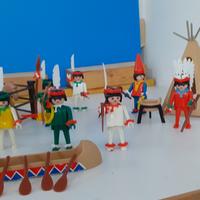 Playmobil indiani tenda cavalli accampamento 1974