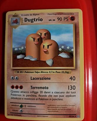 Carta Pokemon Dugtrio 90 PS - Fase 1
