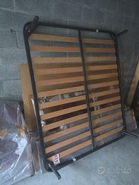 Rete in doghe in legno matrimoniale