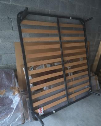 Rete in doghe in legno matrimoniale