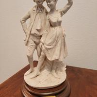 Scultura coppia Porcellana Giuseppe Barbetta cm 25