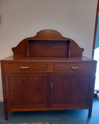 Credenza bassa  Buffet antico in castagno massello