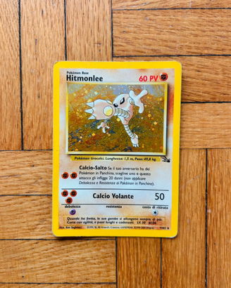 Pokémon Hitmonlee carta holo 7/62