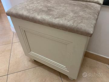 Cassapanca mobile contenitore in vero legno