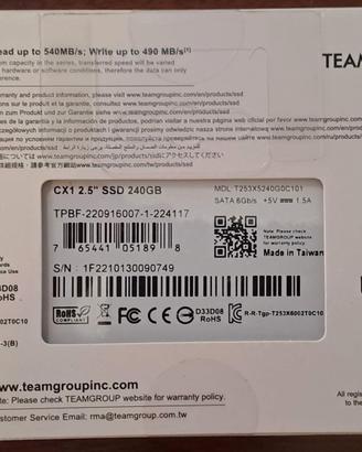 SSD Teamgroup CX1 240Gb