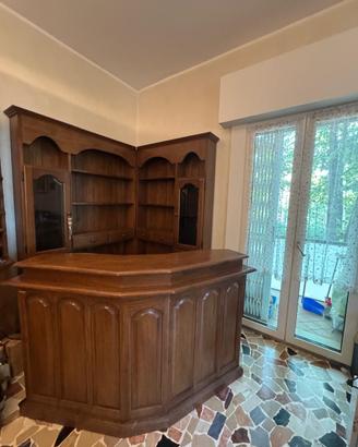 Mobile bar in rovere