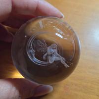 Sfera cristallo con Fata Luna 3d. Nuova!