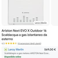 Ariston scaldabagno a metano