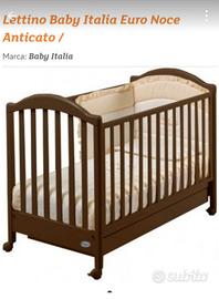 Lettino Baby Italia Noce Anticato