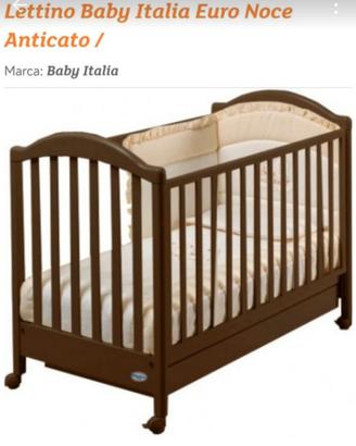 Lettino Baby Italia Noce Anticato