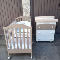 Culla e fasciatoio AZZURRA