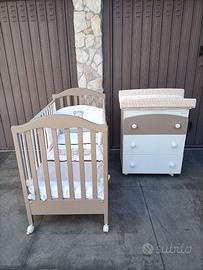 Culla e fasciatoio AZZURRA