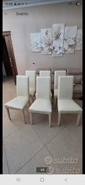 6 sedie in ecopelle 